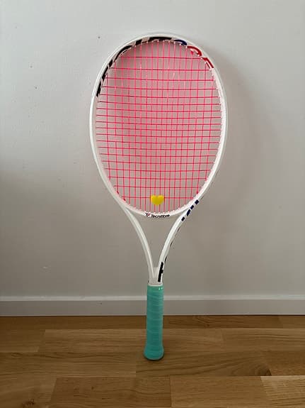 Tecnifiber  tennisracket vit med rosa strängar