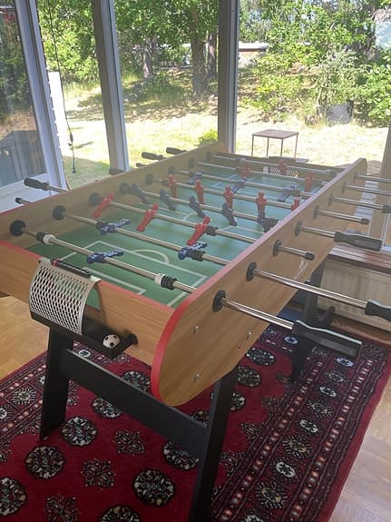 Bordfotboll / fotbollsspel med träkabinett