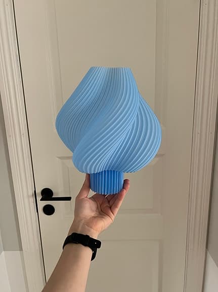 Härlig ljusare blå lampskärm + bas