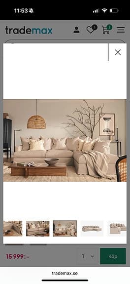 Soffa - Menard 4-sits Högervänd L