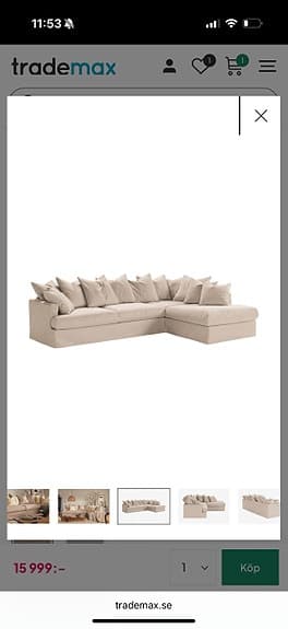 Soffa - Menard 4-sits Högervänd L
