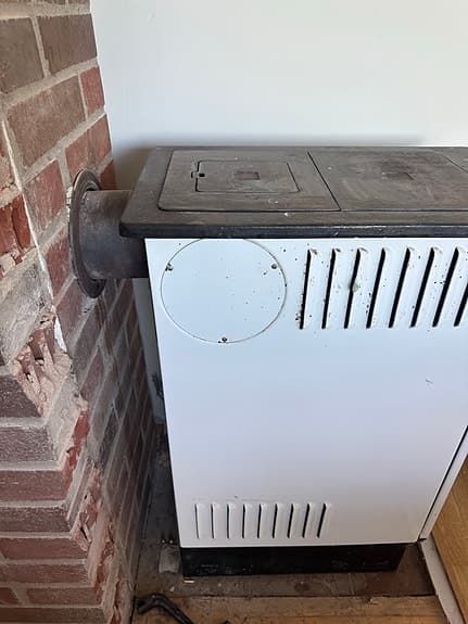 Jøtul NR 450 vedspis vit