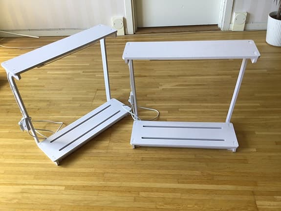 Vita växtlampor / belysningställ för odling