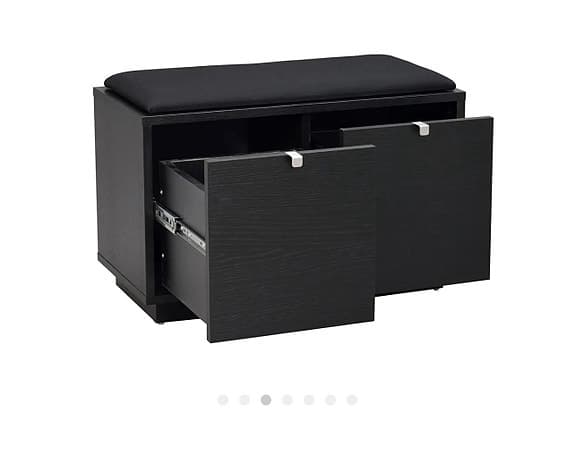 Rowico home Confetti sittbänk i ek med två lådor.