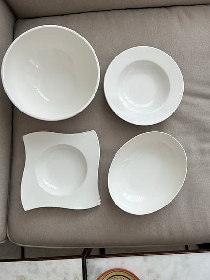 Villeroy & Boch vita djupa tallrikar och skålar