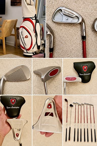 Tonino Lamborghini golfset med bag röd/vit