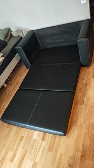 Ikea ASKEBY Two-seat sofa-bed, black