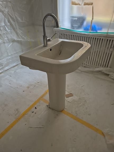 Duravit fristående tvättställ med blandare