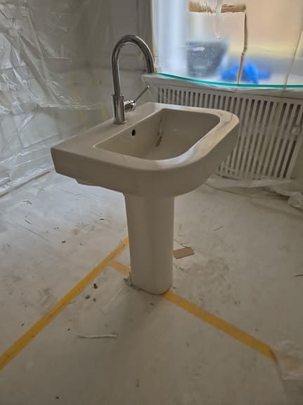 Duravit fristående tvättställ med blandare