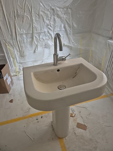 Duravit fristående tvättställ med blandare