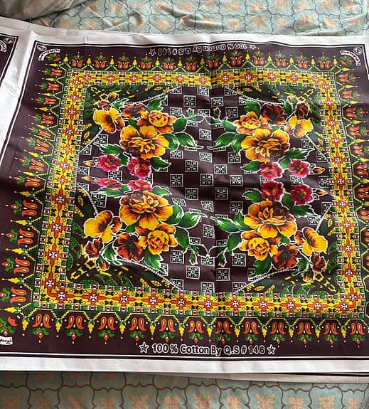 IKEA textil med blommigt mönster bomullstyg