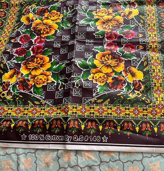 IKEA textil med blommigt mönster bomullstyg