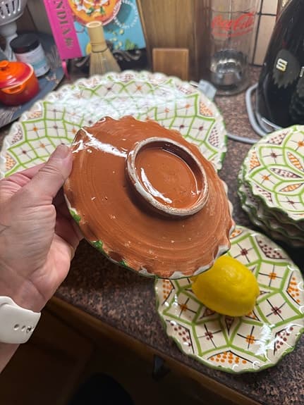 Handgjort porslin från Marocko