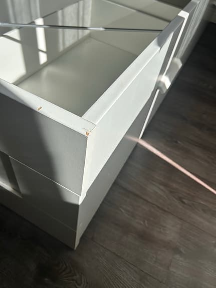 IKEA sängstomme med förvaring vit