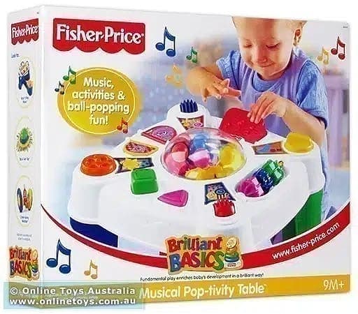 “Fisher Price Aktivitetsbord/ Brilliant Basics – Musical Pop-tivity Table.”