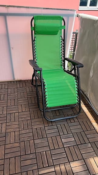 Gröna fällbara solstol