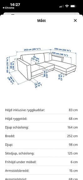 Vimle IKEA Soffa