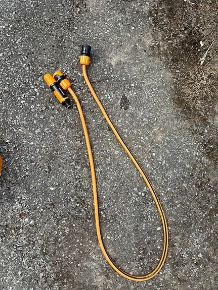 Fiskars Waterwheel slangvinda med slang och tillbehör
