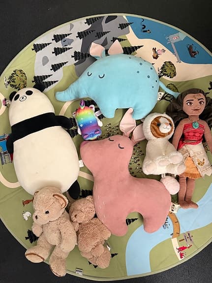 Mumin Pippi Squishmallow filt och leksaker mjukisdjur paket