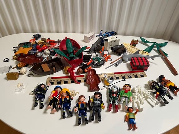 Playmobil 3262 Motoriserad Byggkran – fungerar, låda & extra delar