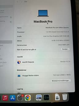 MacBook Pro 13” 2019 (A2159) – i5 / 8GB RAM / 256GB SSD