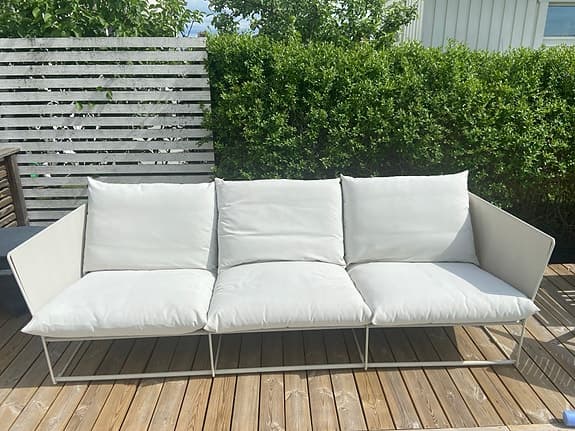 IKEA HAVSTEN 3-sits utesoffa vit