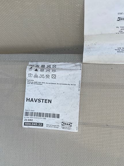 IKEA HAVSTEN 3-sits utesoffa vit