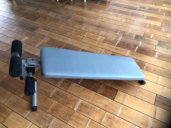 Träningsbänk magbänk grå