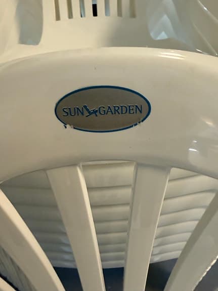 Sun Garden vit plaststol trädgårdsstol