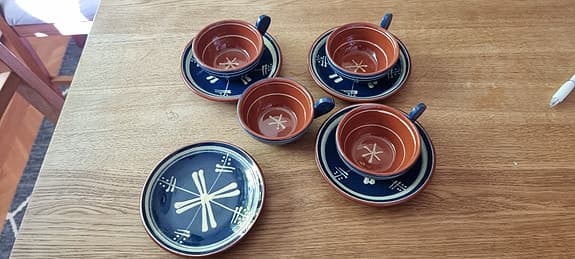 Nittsjö Dalom kaffekoppar och fat
