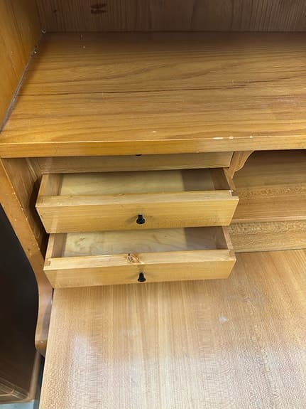 Hylla bokhylla sekretär i trä trämöbel retro vintage design teak hyllor möbel