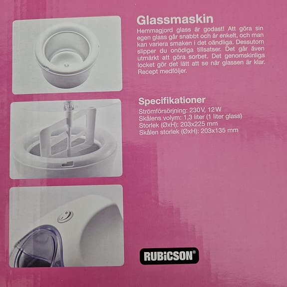 Glassmaskin 1 liter Rubicson
