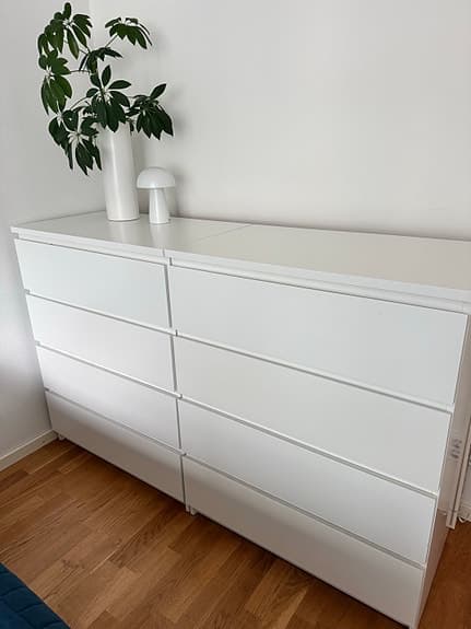 IKEA MALM byråer (2 st) – vita