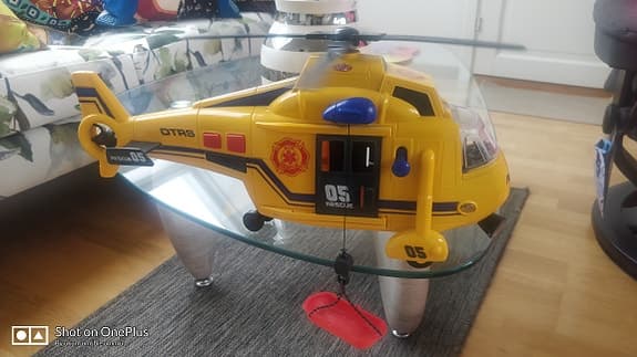 🚁 Stor Dickie Toys Räddningshelikopter med ljud & ljus!
