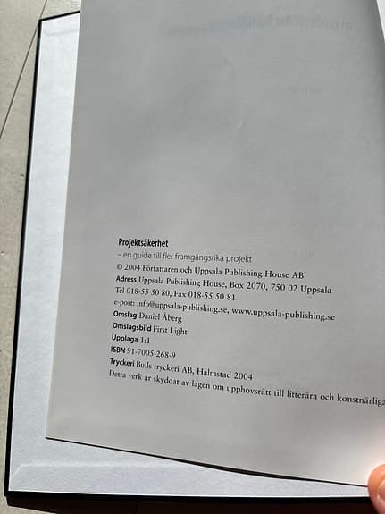 Projekt säkerhet – en guide till fler framgångsrika projekt kursbok