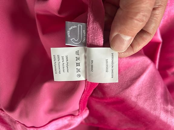 Sammetsgardin Simone Bubbelgumsrosa 250 längd,  2 längder