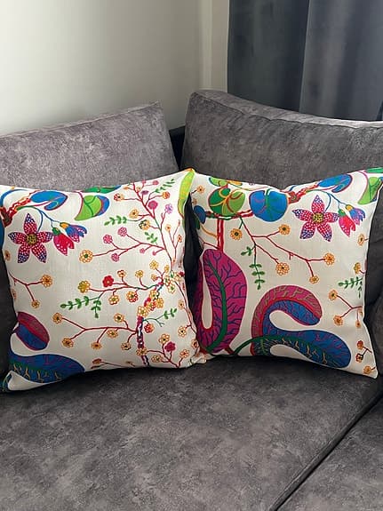 2 st Kuddfodral/ Tyg Från Svenskt Tenn/ Josef Frank/ Teheran