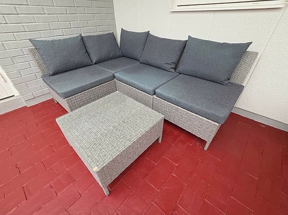 Loungesoffa Grå konstrotting