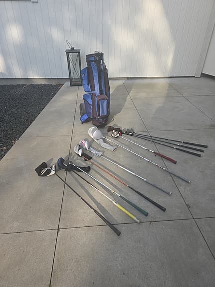 Golfset 10 klubbor dam med bag och vagn