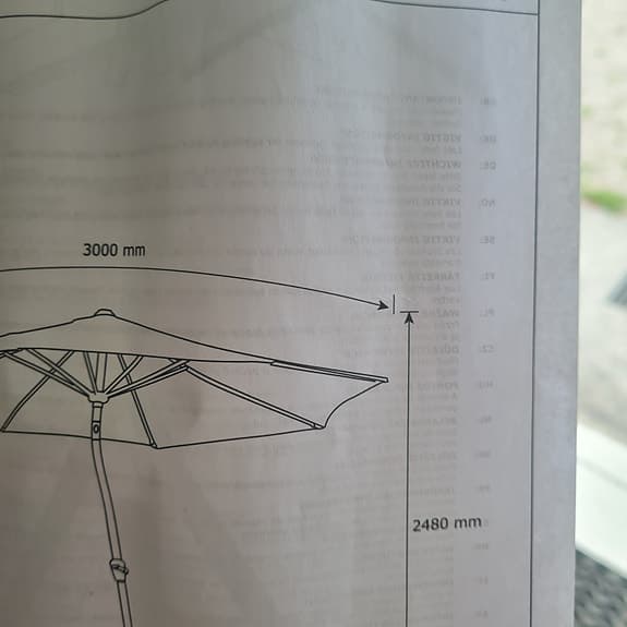 JYSK AGGER parasoll 300 cm