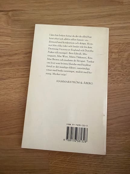 Roligt sagt av kvinnor – citatbok Hammarström & Åberg