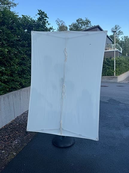 Rektangulär parasoll / solskärm på fot