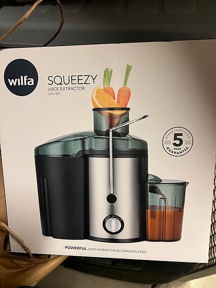 Wilfa Squeezy juicepress svart/silver