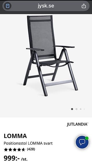 6  JYSK trädgårdsstolar