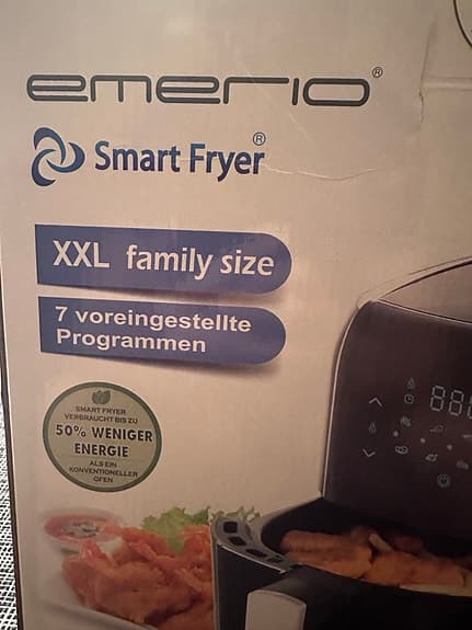 Emerio Smart Fryer XXL airfryer 5,5 l svart