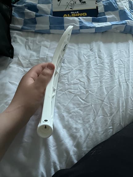 Innebandyklubba blad vitt höger