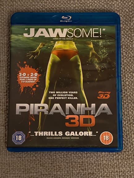 Bluray: Piranha 3D blu-ray film