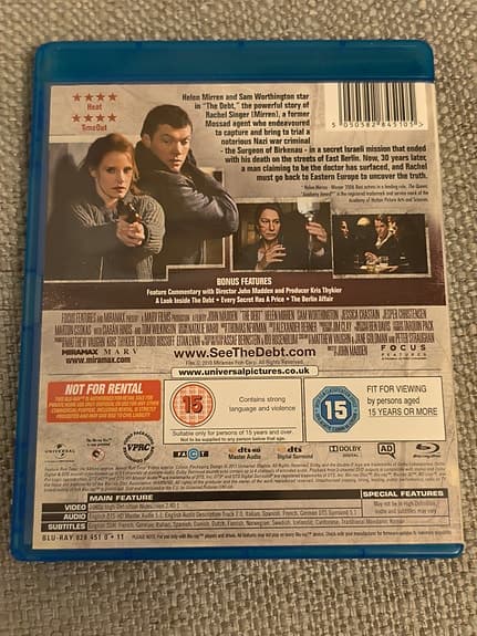 Bluray: The debt (blu-ray film)
