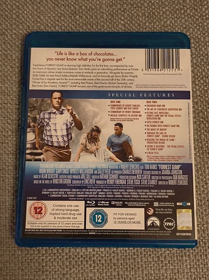 Bluray: Forrest Gump 2 disc special features edition blu-ray film