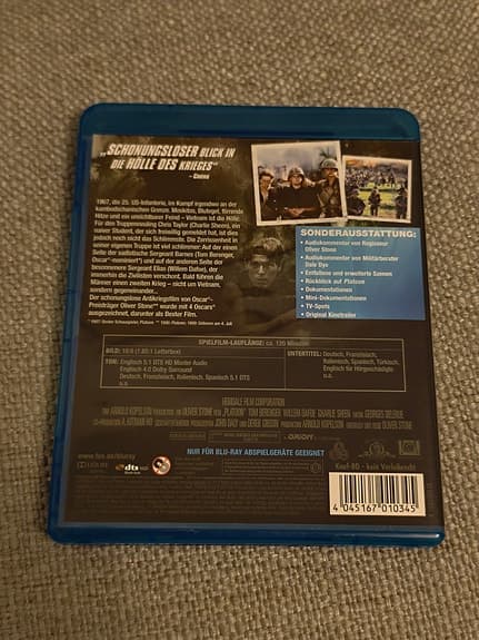 Bluray: Platoon (Blu-ray film) multi-language edition bluray